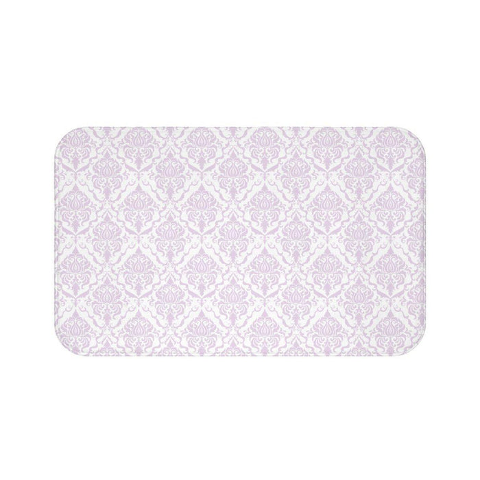 Lavender Damask Bath Mat, Vintage Bath Rug, Traditional Bath Mat, Bathtub Mat, Shower Mat, Bathroom Bath Mat, Bathroom Decor