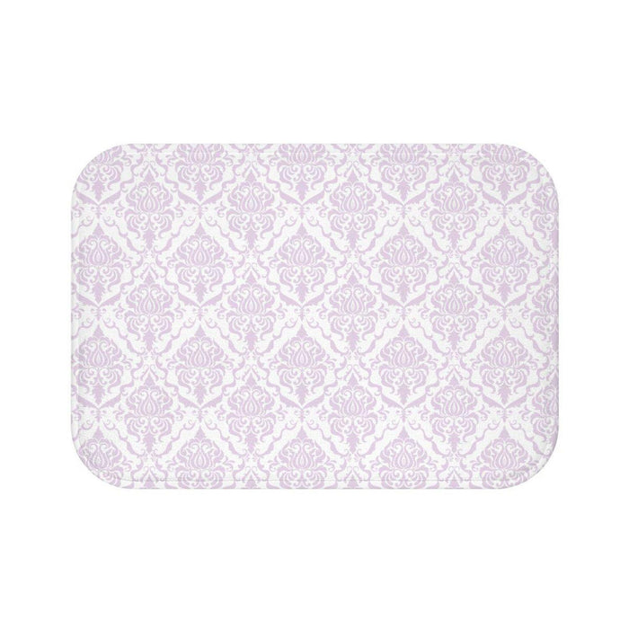 Lavender Damask Bath Mat, Vintage Bath Rug, Traditional Bath Mat, Bathtub Mat, Shower Mat, Bathroom Bath Mat, Bathroom Decor