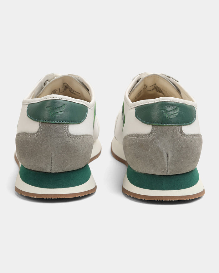 Leather Off White Solid Sneakers - Voro