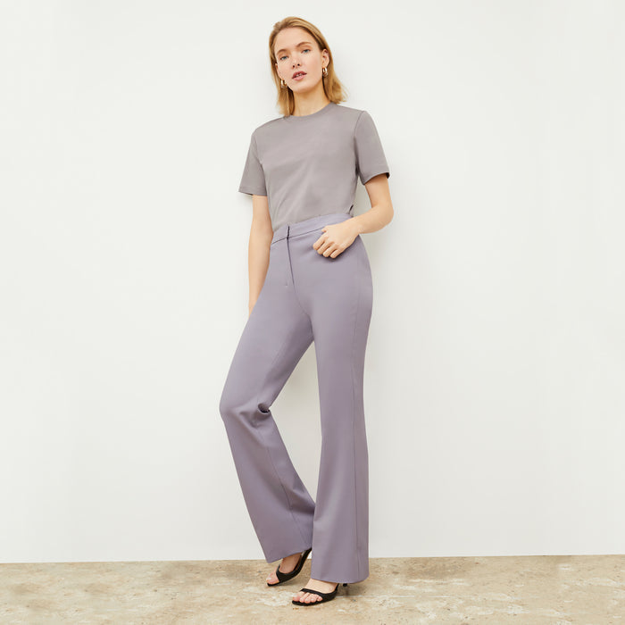 Front image of a woman wearing the Leslie T-Shirt - Pima Cotton in Wisteria