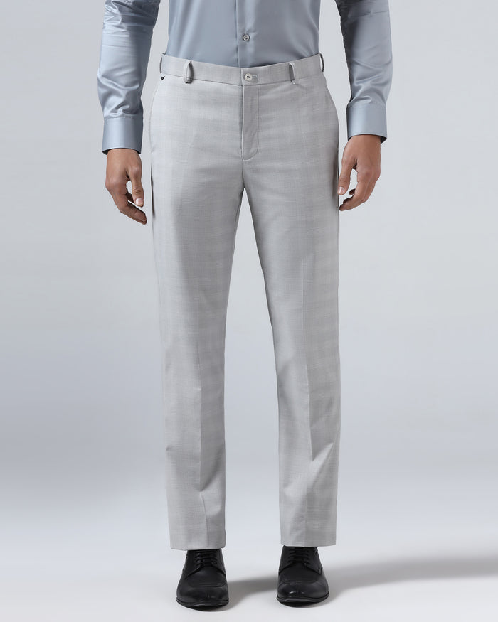 Light Grey Check Trouser - Rogers
