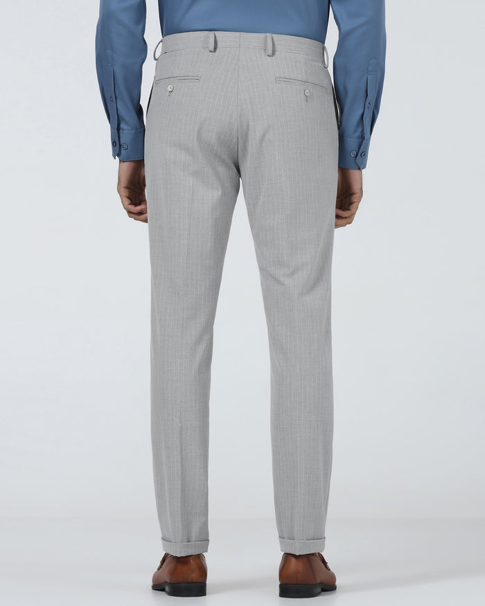 Light Grey Stripe Trouser - Warren