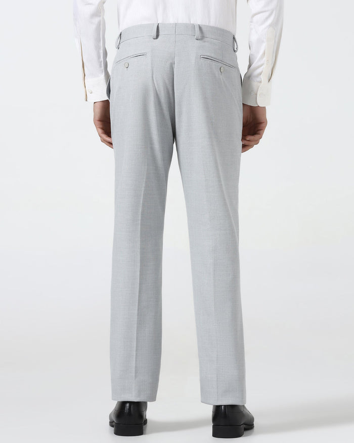 Light Grey Textured Trouser - Marta