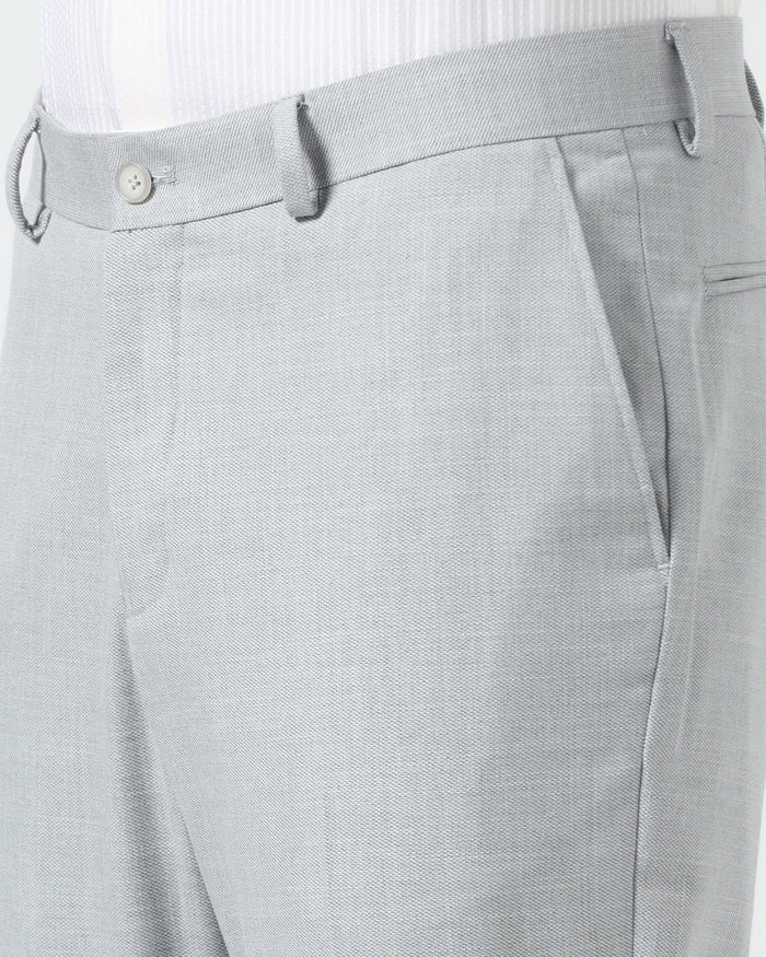 Light Grey Textured Trouser - Marta