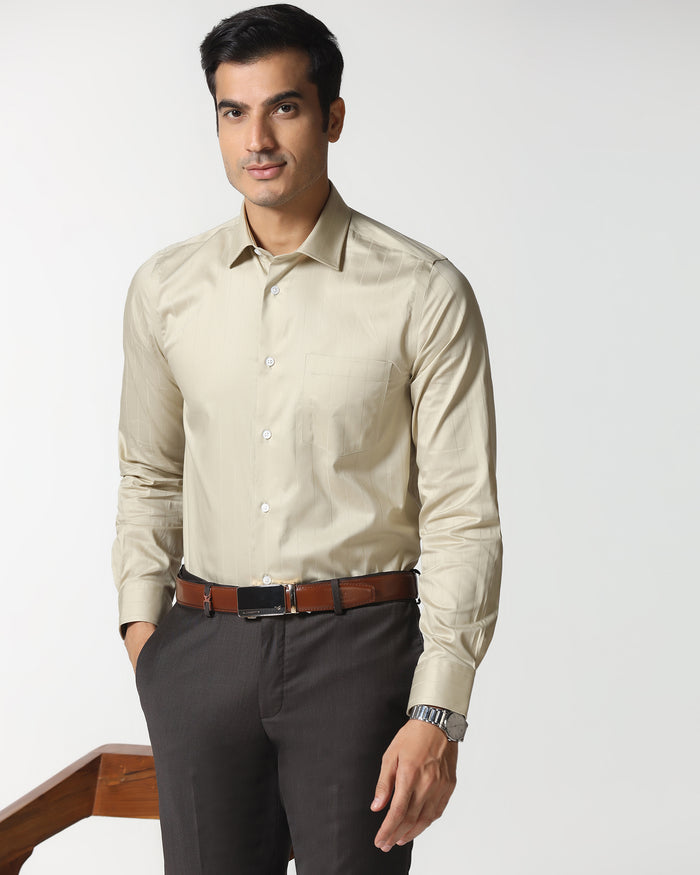 Light Olive Stripe Shirt - Epoxy