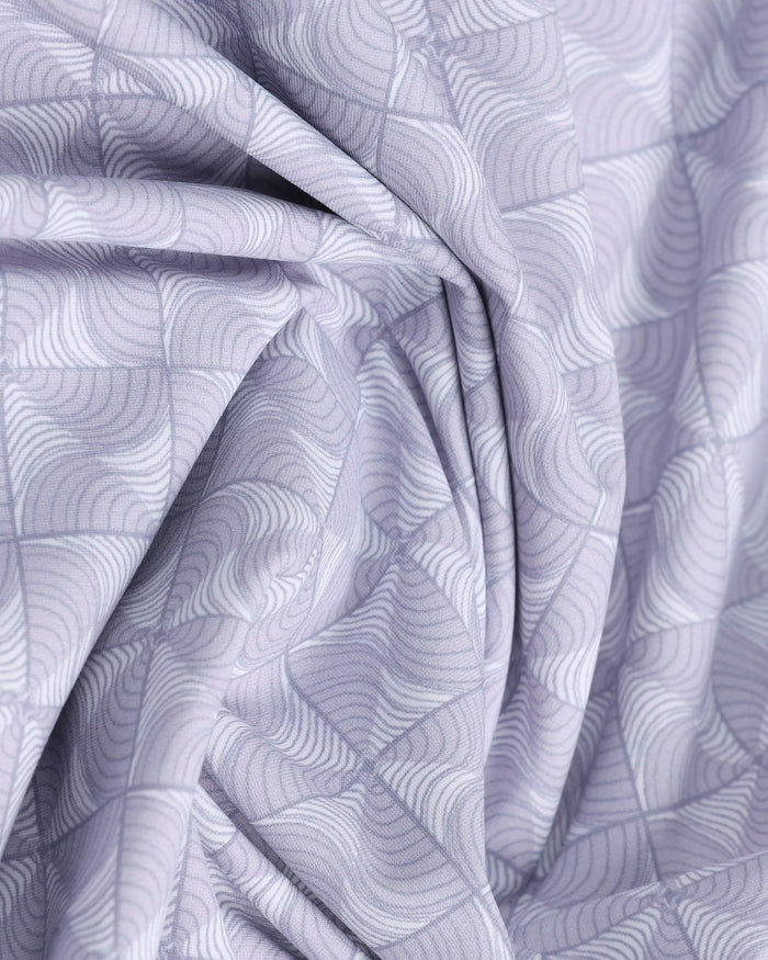 Lilac Half Sleeve TechPro Printed Shirt - Reneos
