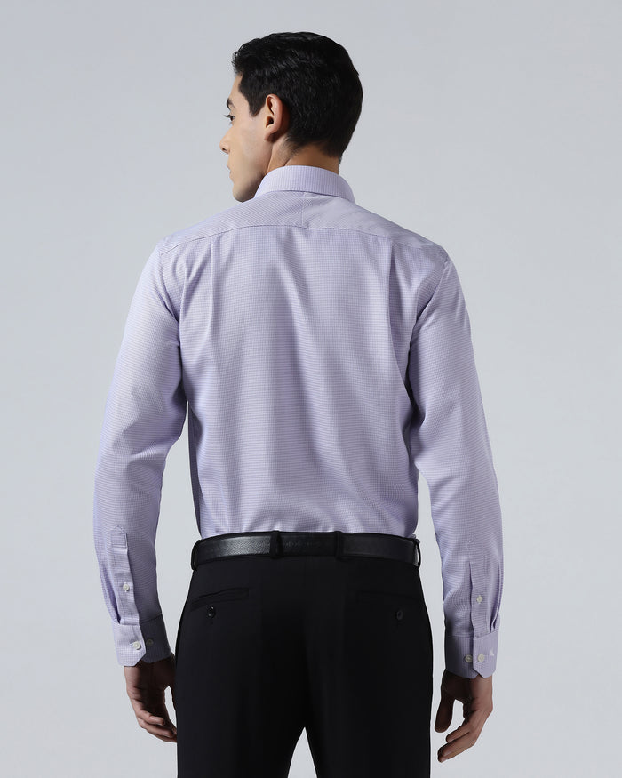 Lilac Non Iron Textured Shirt - Ethan