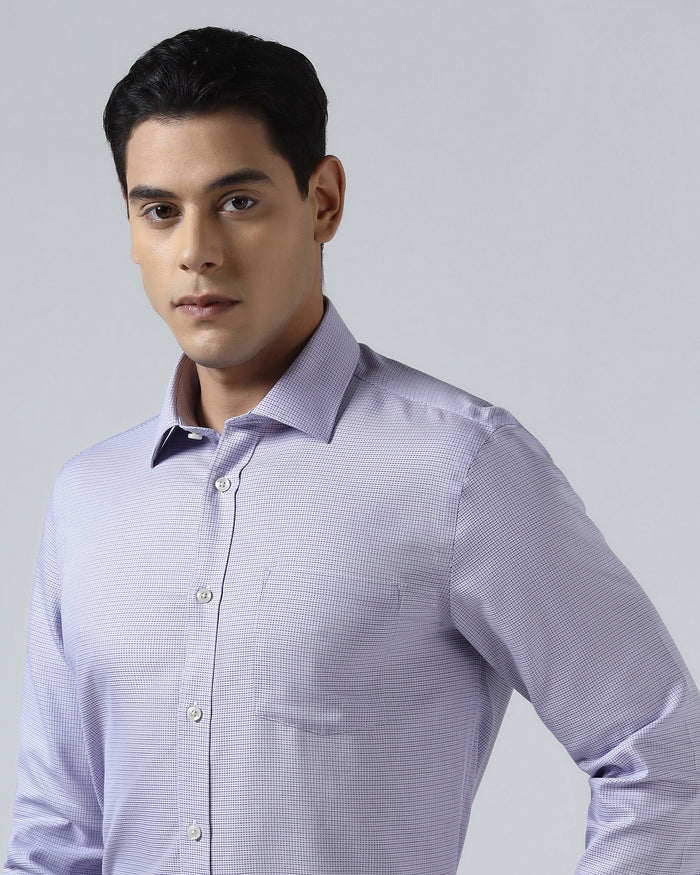 Lilac Non Iron Textured Shirt - Ethan