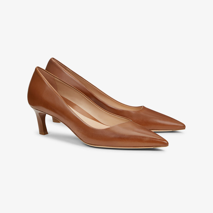 Packshot image of the Lillian Pump in Cognac | Lead