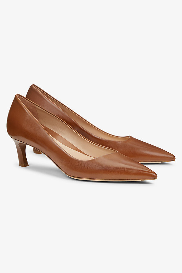 Packshot image of the Lillian Pump in Cognac | Grid | Still | Exclude