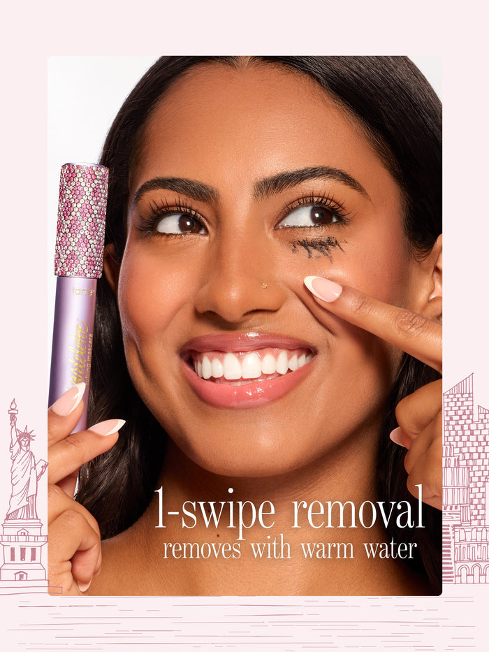 woman using tarte cosmetics tartelette XL tubing mascara removal