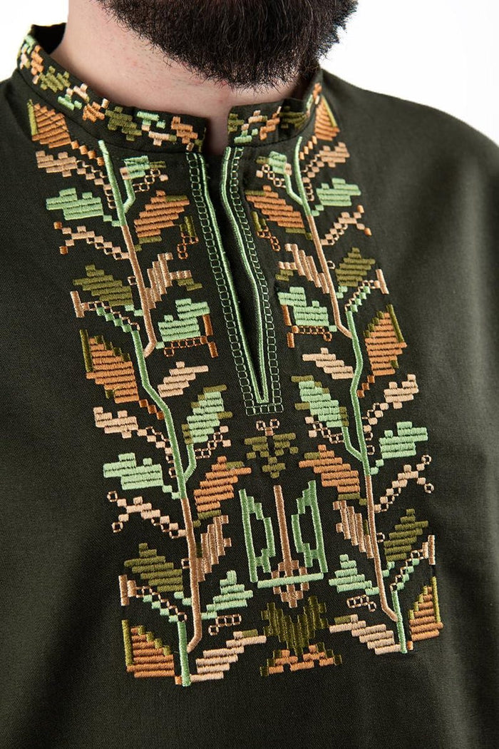 Linen Vyshyvanka Shirt "PRESIDENT"