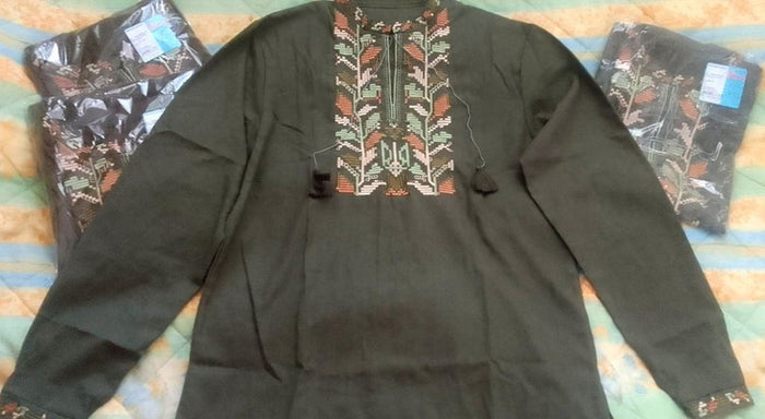 Linen Vyshyvanka Shirt "PRESIDENT"