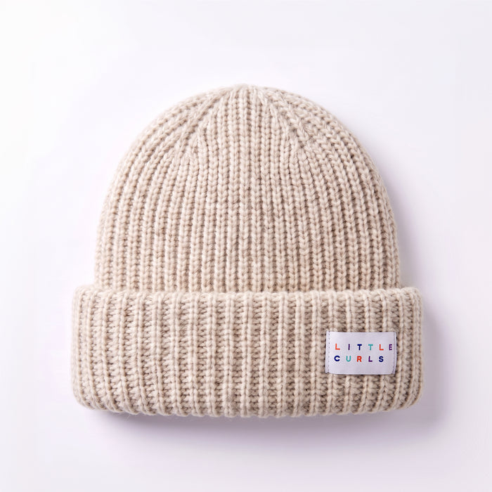 Little Curls Ivory Super Soft Satin-Lined Beanie - Only Curls