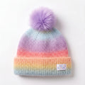 Little Curls Rainbow Ombre Satin-Lined Beanie - Only Curls