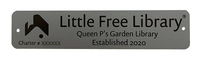 Little Free Library Custom Charter Sign