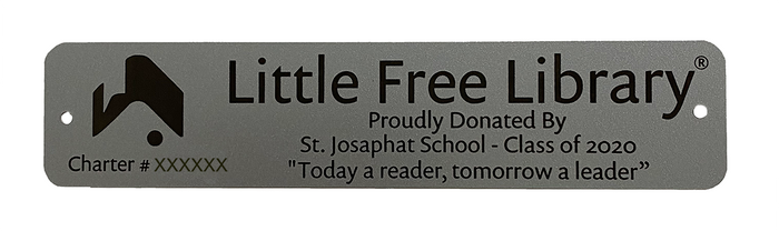 Little Free Library Custom Charter Sign