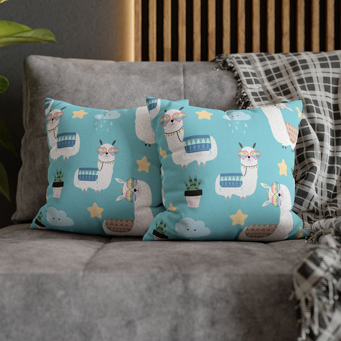 Girls Throw Pillow Llamas, Girls Bedding, Girls Nursery Decor and Accessories, Girls Accent Pillows and Cushions, Made in the USA | Pippa + June