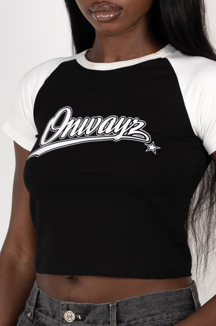 Logo Baby Tee - Black