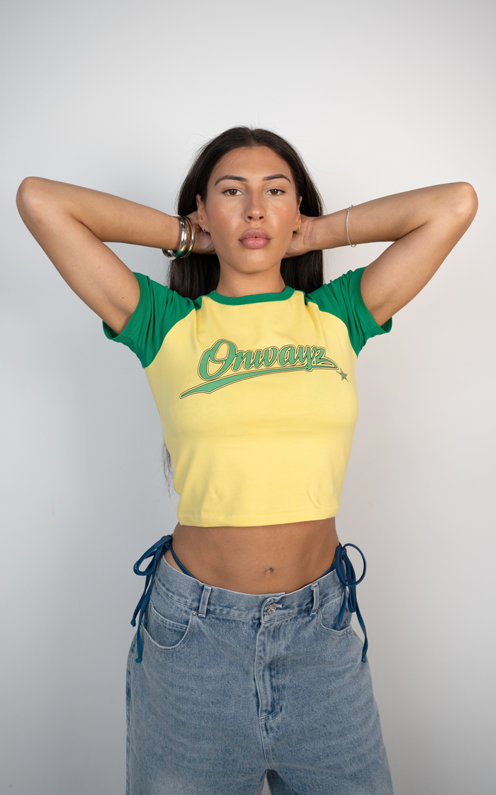 Logo Baby Tee - Yellow / Green