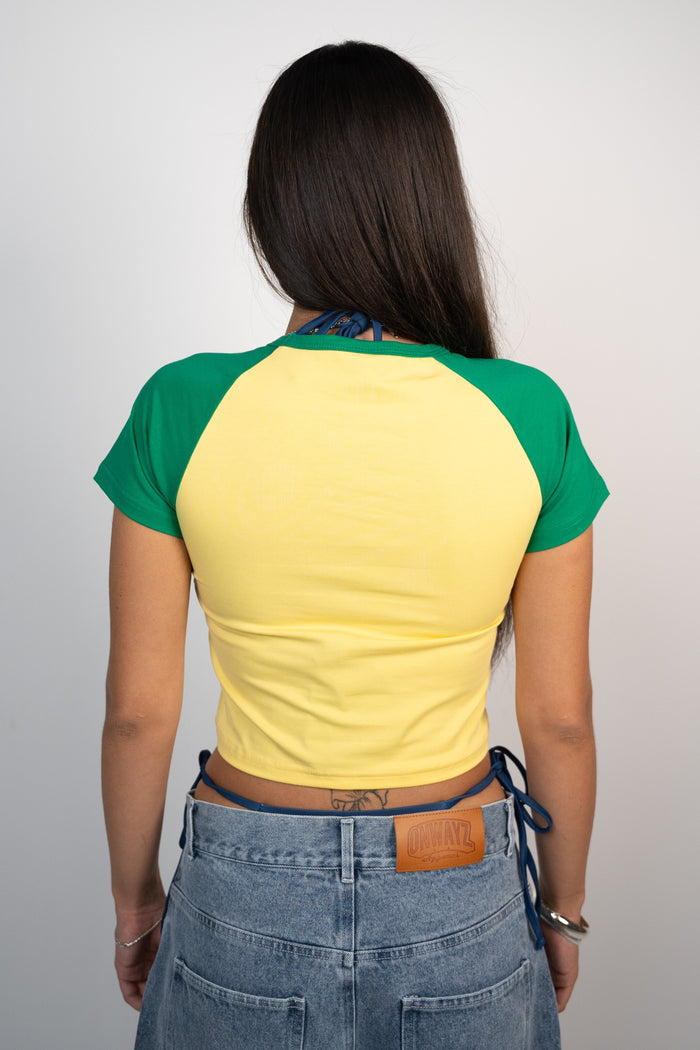 Logo Baby Tee - Yellow / Green