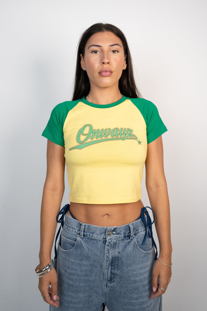 Logo Baby Tee - Yellow / Green