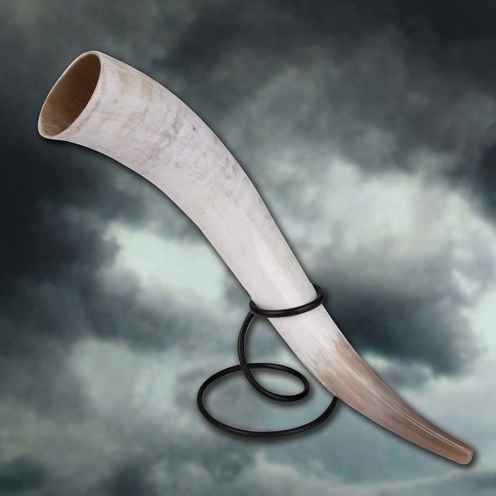 Loki's Oversized Drinking Horn with Stand