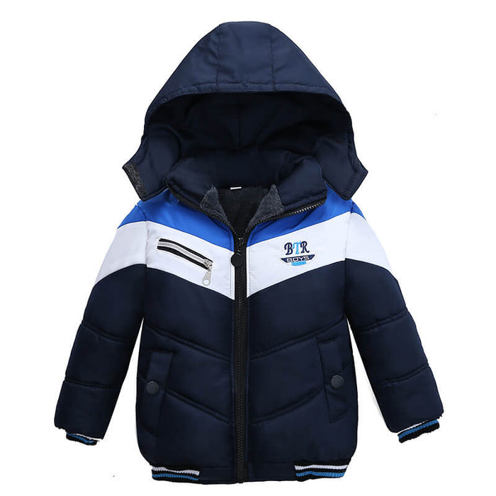 Long Sleeved Hooded Padded Jacket For Boys | Long Sleeve Boys Jacket