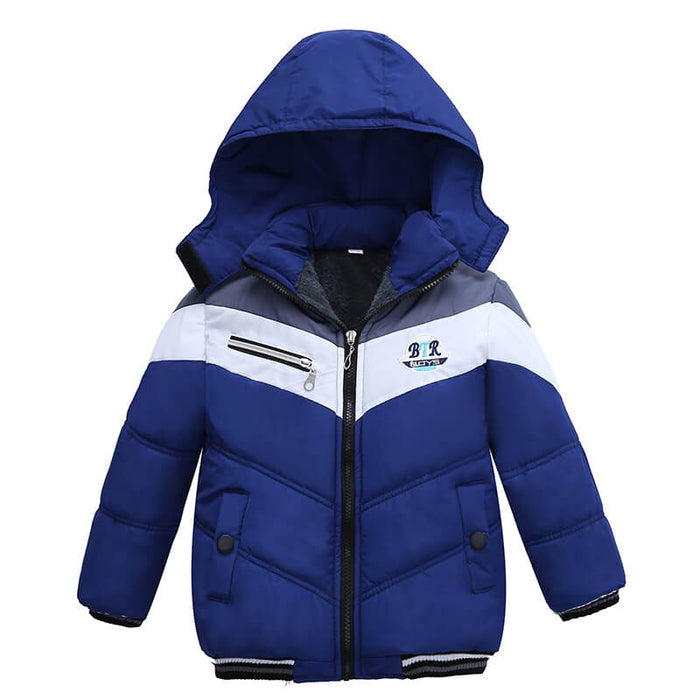 Long Sleeved Hooded Padded Jacket For Boys | Long Sleeve Boys Jacket