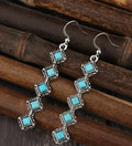 Long Turquoise Drop Earrings