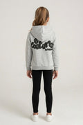 Luna Girls Leggings & Hoodie Set - Grey Marl/Black
