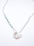 Magnolia Keshi freshwater pearl nh necklace in silver