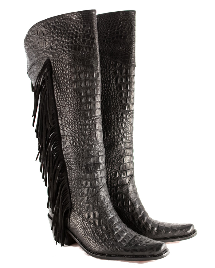 Manchester Black Fringe Tall Cowboy