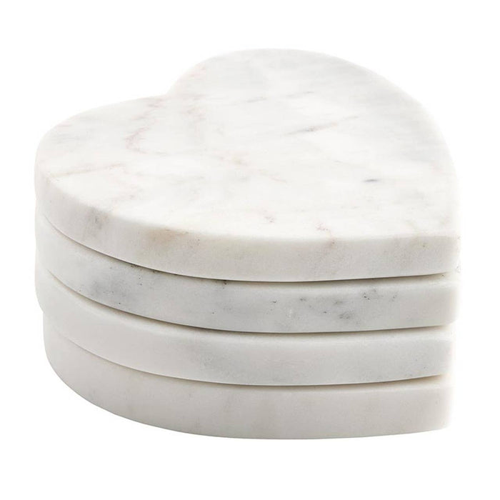 Marble Heart Coaster - Set of 4