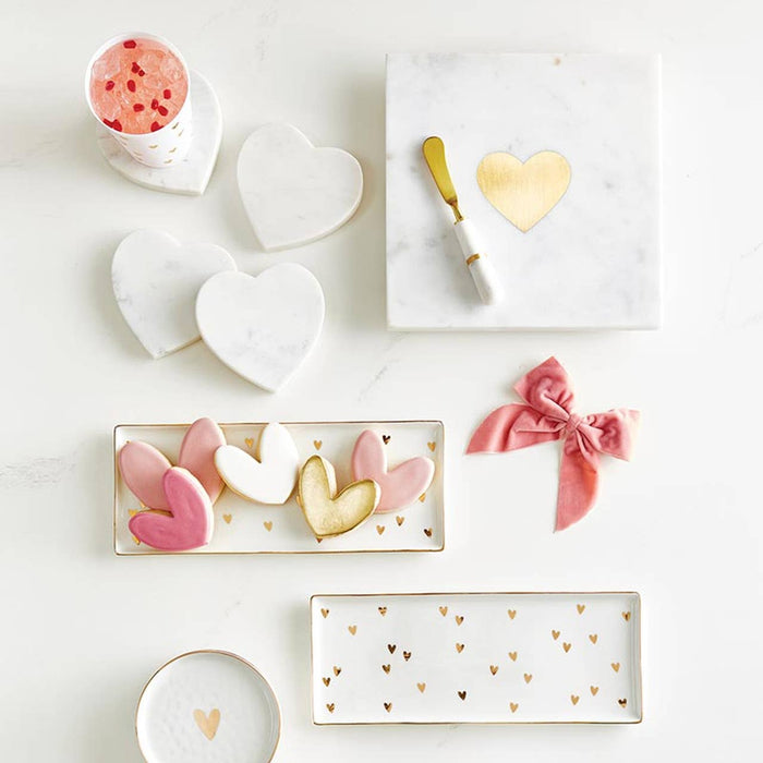 Marble Heart Coaster - Set of 4