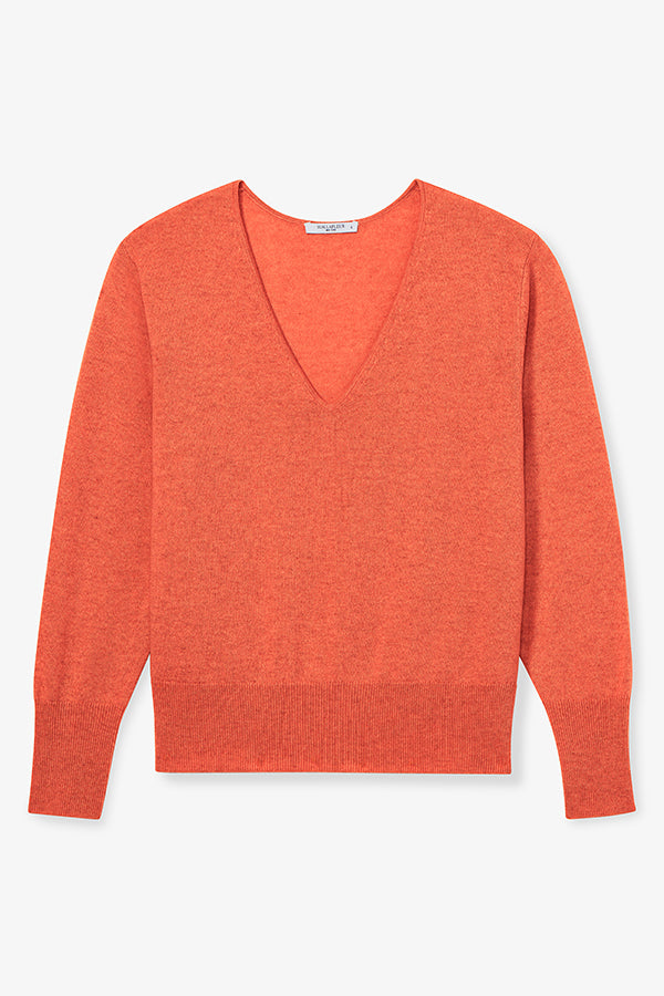 Packshot image of the martha sweater in papaya | Still | Exclude