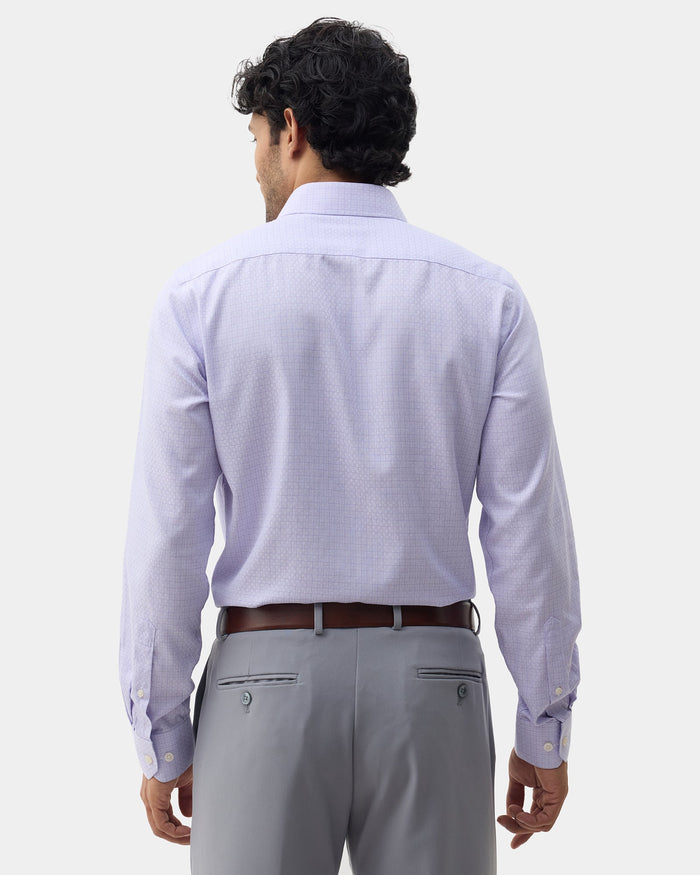 Mauve Non Iron Textured Shirt - Elon