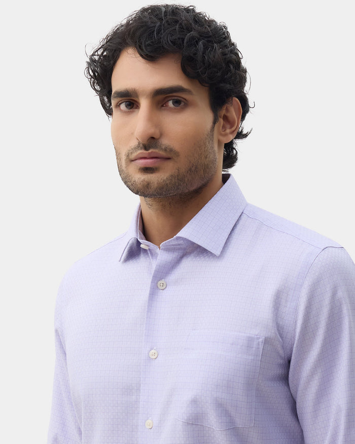 Mauve Non Iron Textured Shirt - Elon