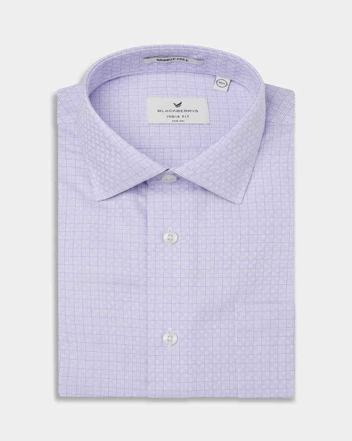 Mauve Non Iron Textured Shirt - Elon