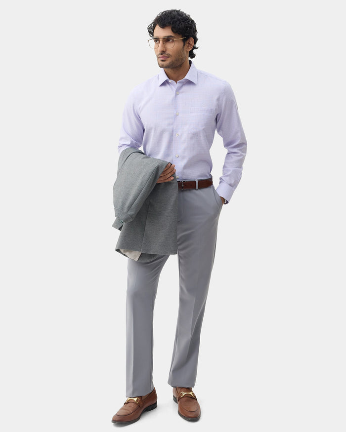 Mauve Non Iron Textured Shirt - Elon