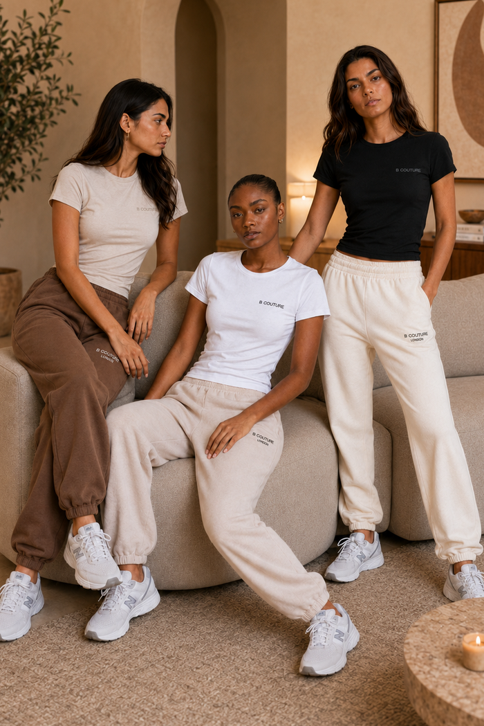 Melia 3-Pack Fleece Joggers - Brown/Beige/Cream