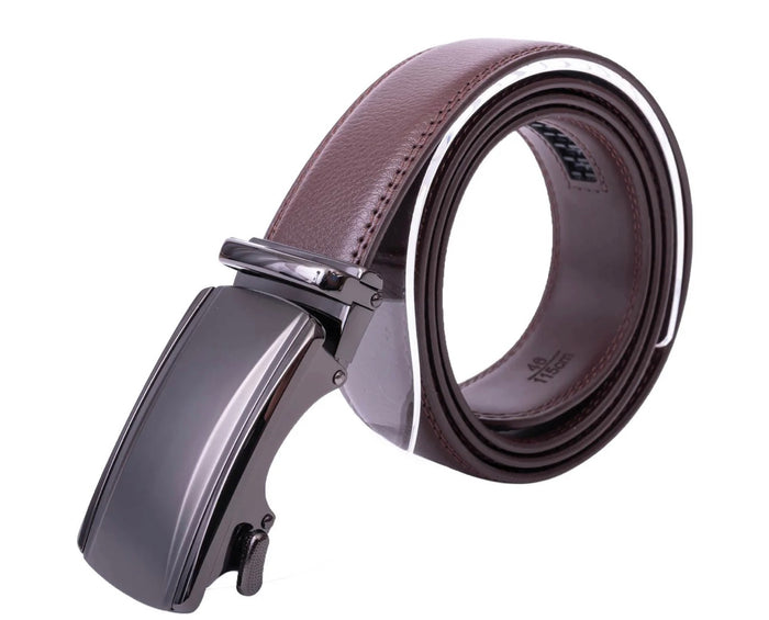 MEN'S AUTOMADTIC GENUINE LEATHER RATCHET BELT