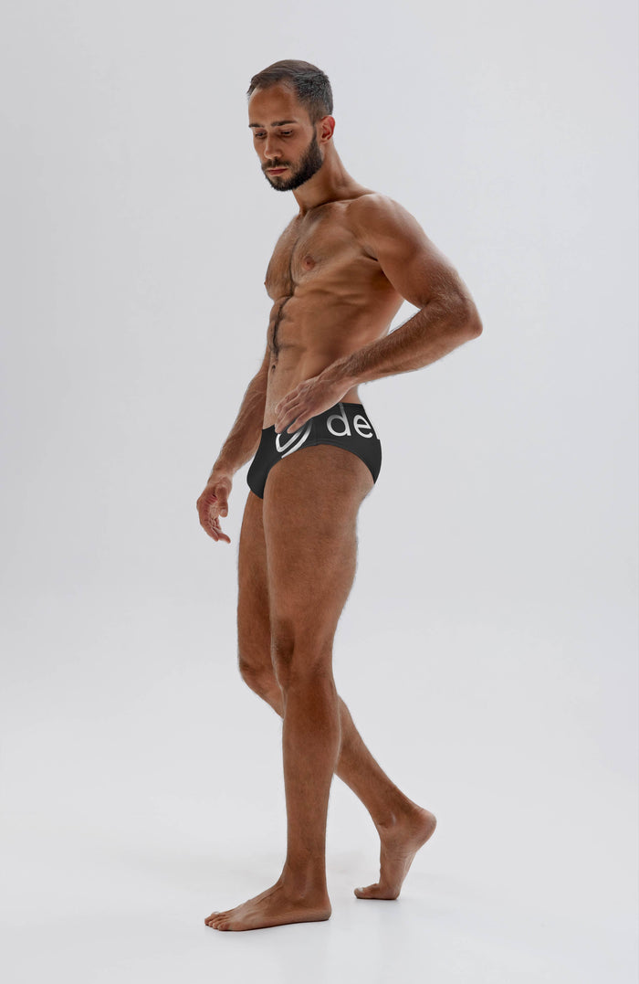 men's brief big logo/black - deboer swim