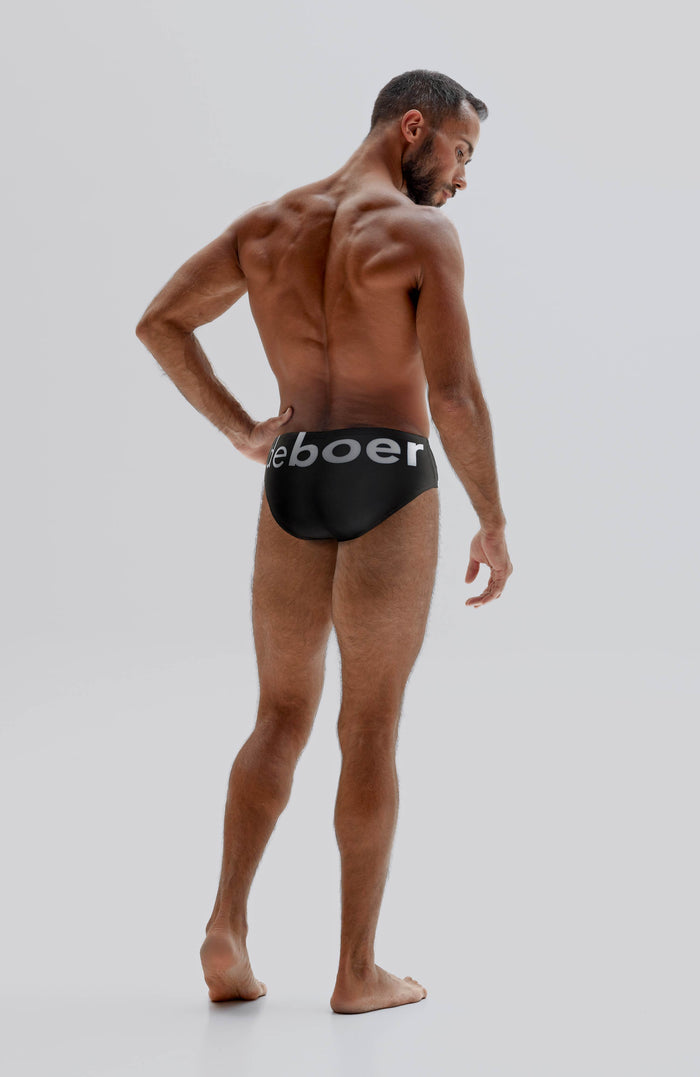 men's brief big logo/black - deboer swim