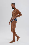 men's brief big logo/royal - deboer swim