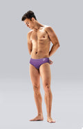 men's brief hexskin/purple - deboer swim