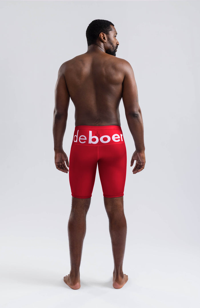 men's jammer big logo/red - deboer swim