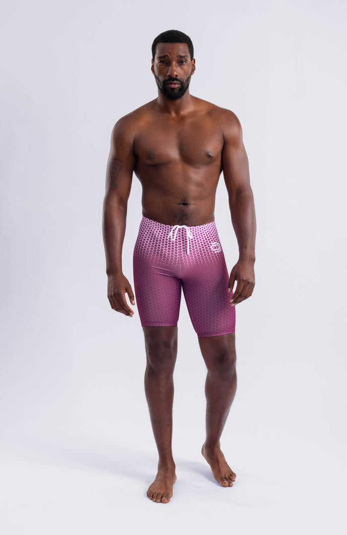 men's jammer hexskin/purple - deboer swim