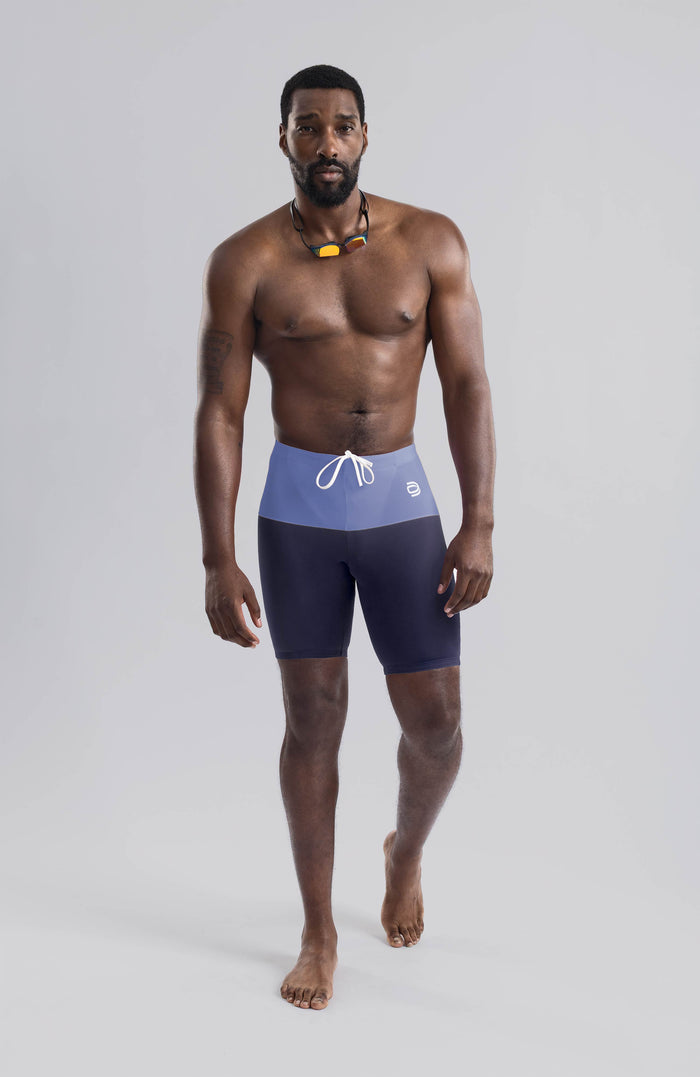 men's jammer polo/mediterrean-squalo - deboer swim