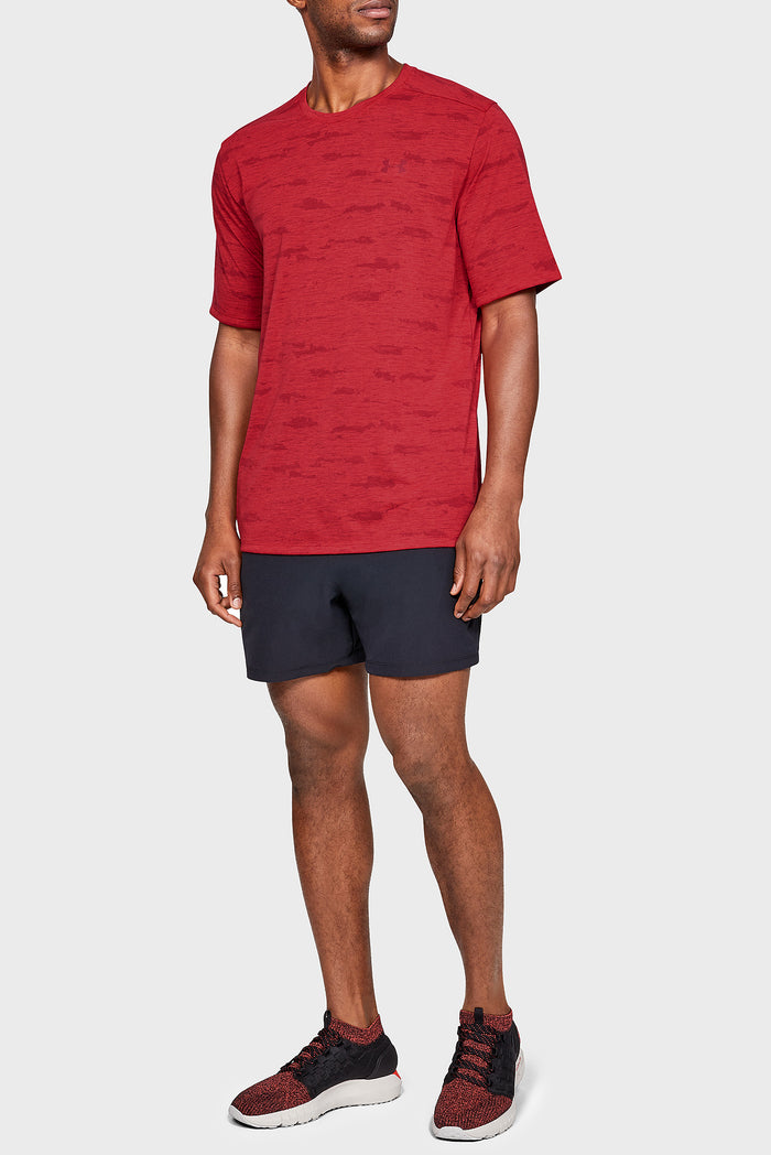 Men's UA Microthread Print Short Sleeve 1321930-633